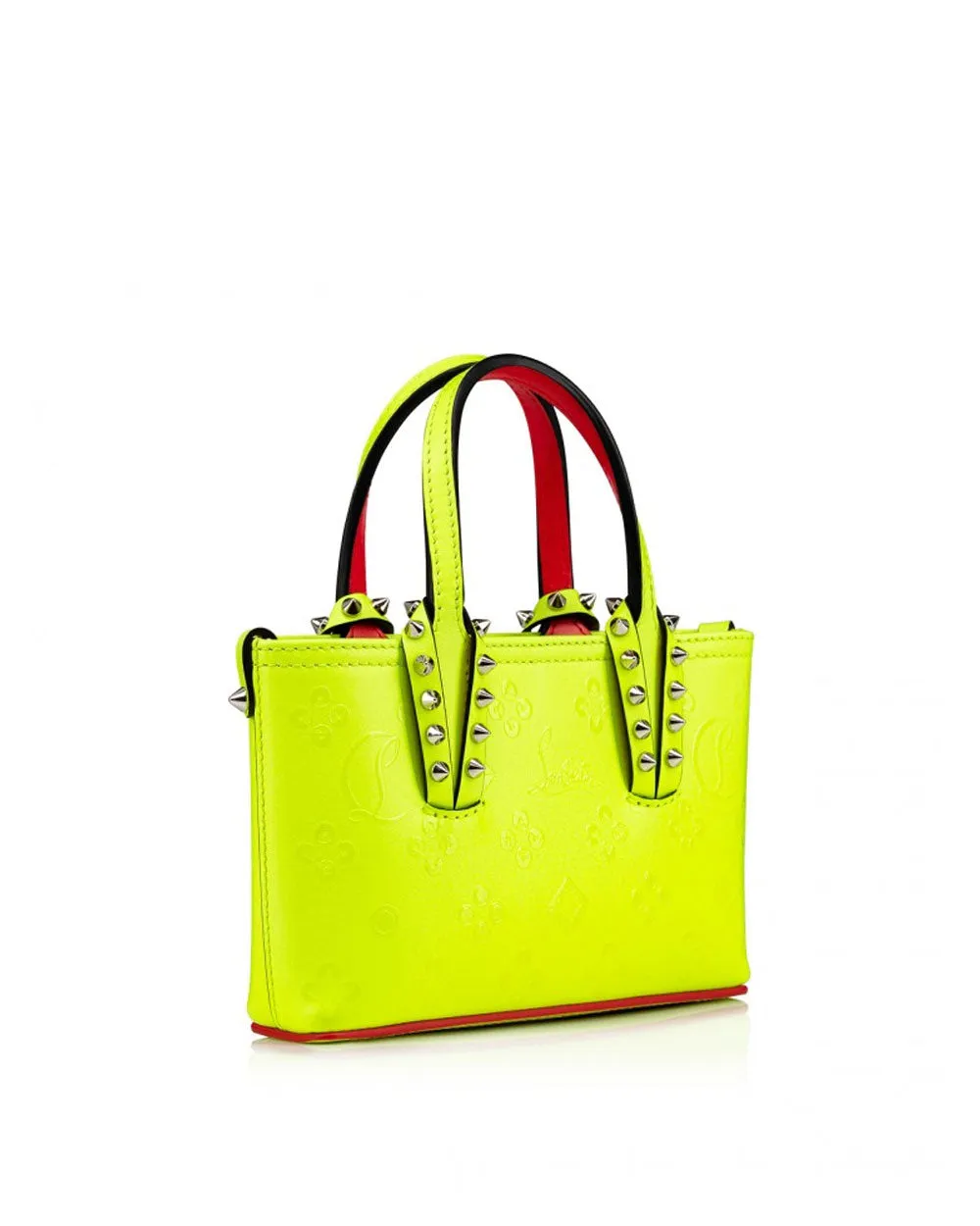 Cabata Nano Small Calf Leather Tote Bag in Fluo Yellow
