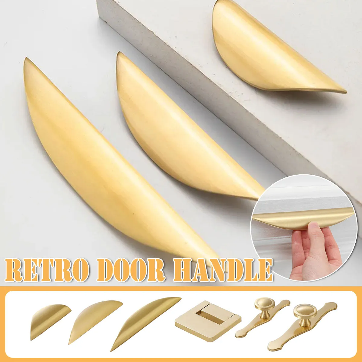 Cabinet Door Handles Pure Copper Pull Drawer  Handle