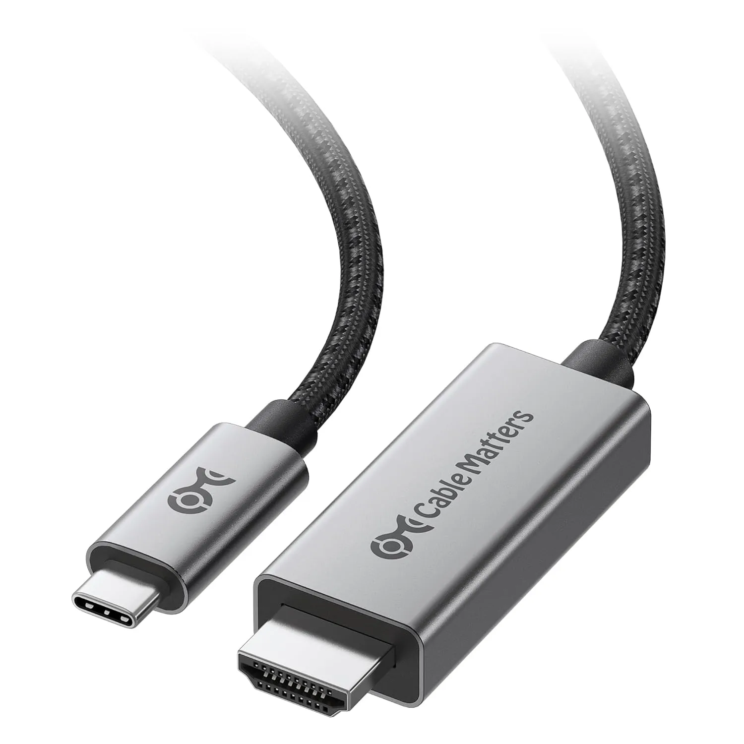 Cable Matters 48Gbps 8K USB C to HDMI 2.1 Cable 6 ft, Support 4K 240Hz and 8K 60Hz HDR - Thunderbolt 3, Thunderbolt 4, USB4 Compatible with iPhone 16/15 - Max Resolution on Any MacBook is 4K 60Hz