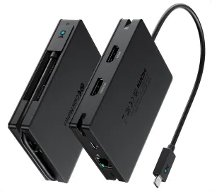 Cable Matters 8-in-1 Portable 40Gbps Dual HDMI USB4 Hub, USB 4 Dock with 2X 4K@60Hz or 1x 4K@120Hz / 8K@30Hz, 100W PD, Gigabit Ethernet, Compatible with Thunderbolt 4 (*macOS's Display Limitation)