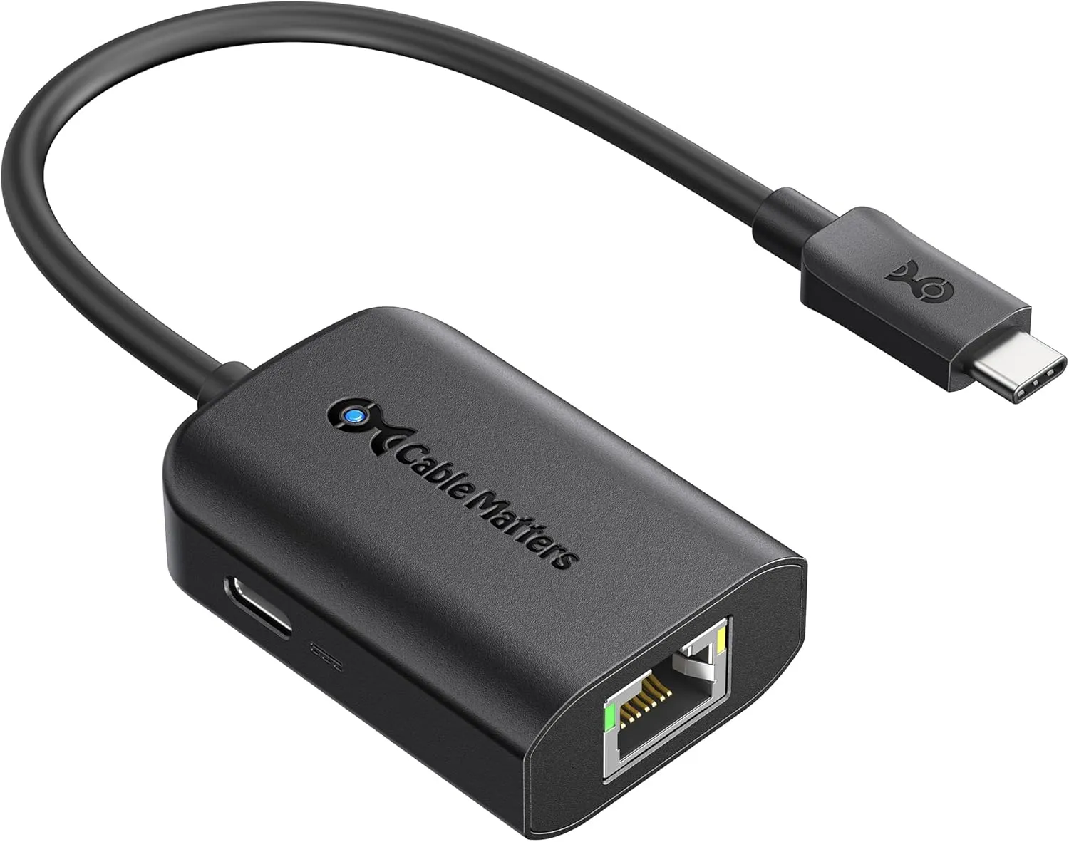 Cable Matters USB C to Gigabit Ethernet Adapter with 100W Charging Compatible with MacBook Pro, Dell XPS, Surface Pro - Up to 480Mbps for Chromecast with Google TV (Google TV Chromecast 2020 Version)
