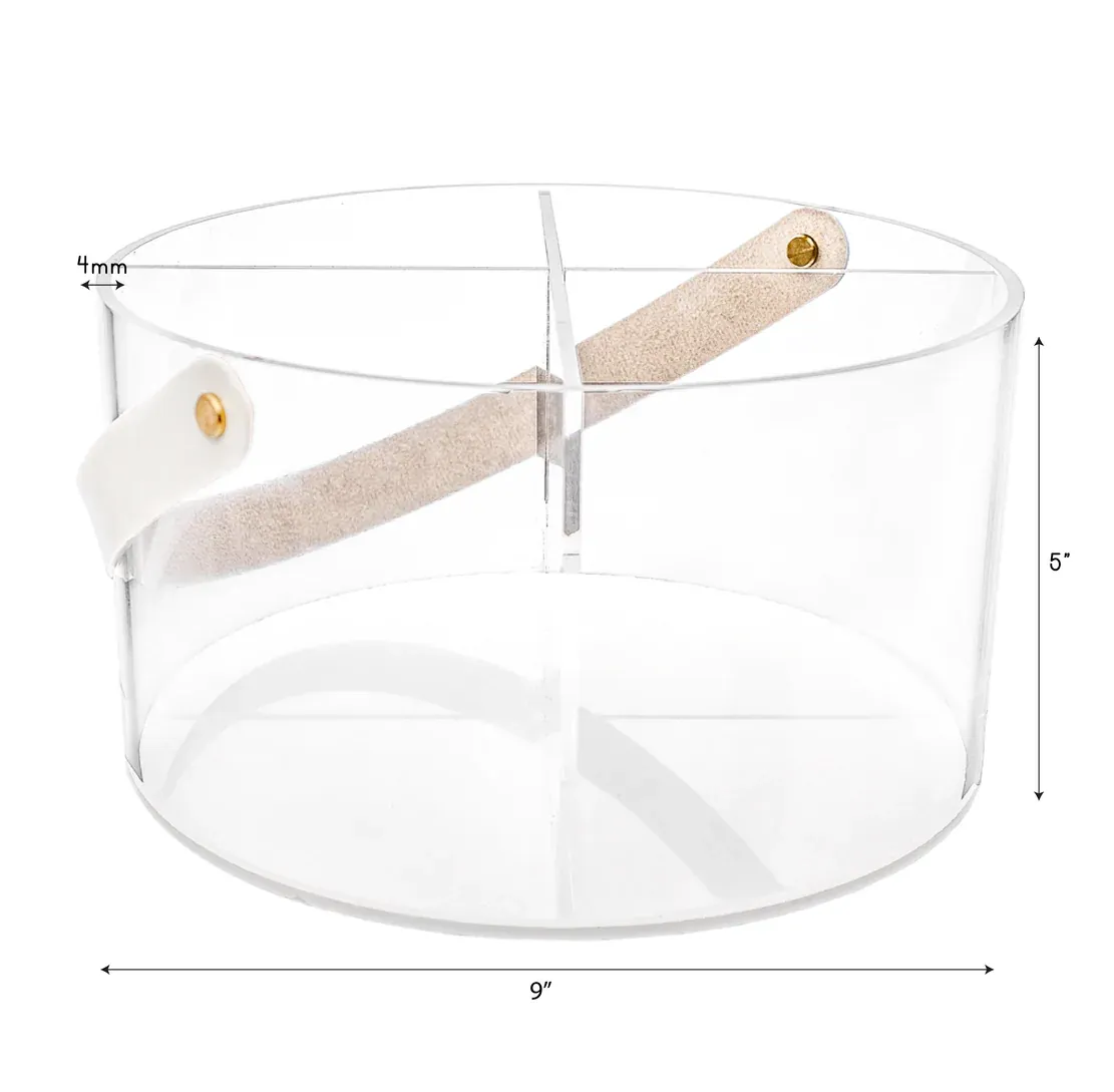 Caddy With Leather Handles