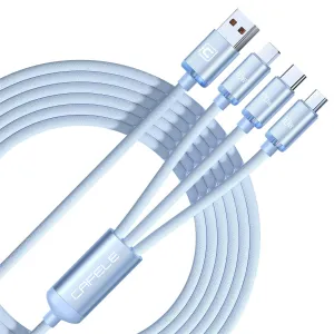 CAFELE 6ft 3in1 Multi Phone Charger Cable, 100W PD Fast Charge for Laptop, USB C/Micro USB/IP for S23 S22 S21, Phone 14 13 12, Pad Pro, Mac