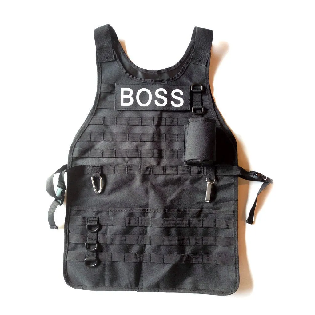 Caliber Gourmet Tactical BBQ Apron With Carabiner and Bottle Opener