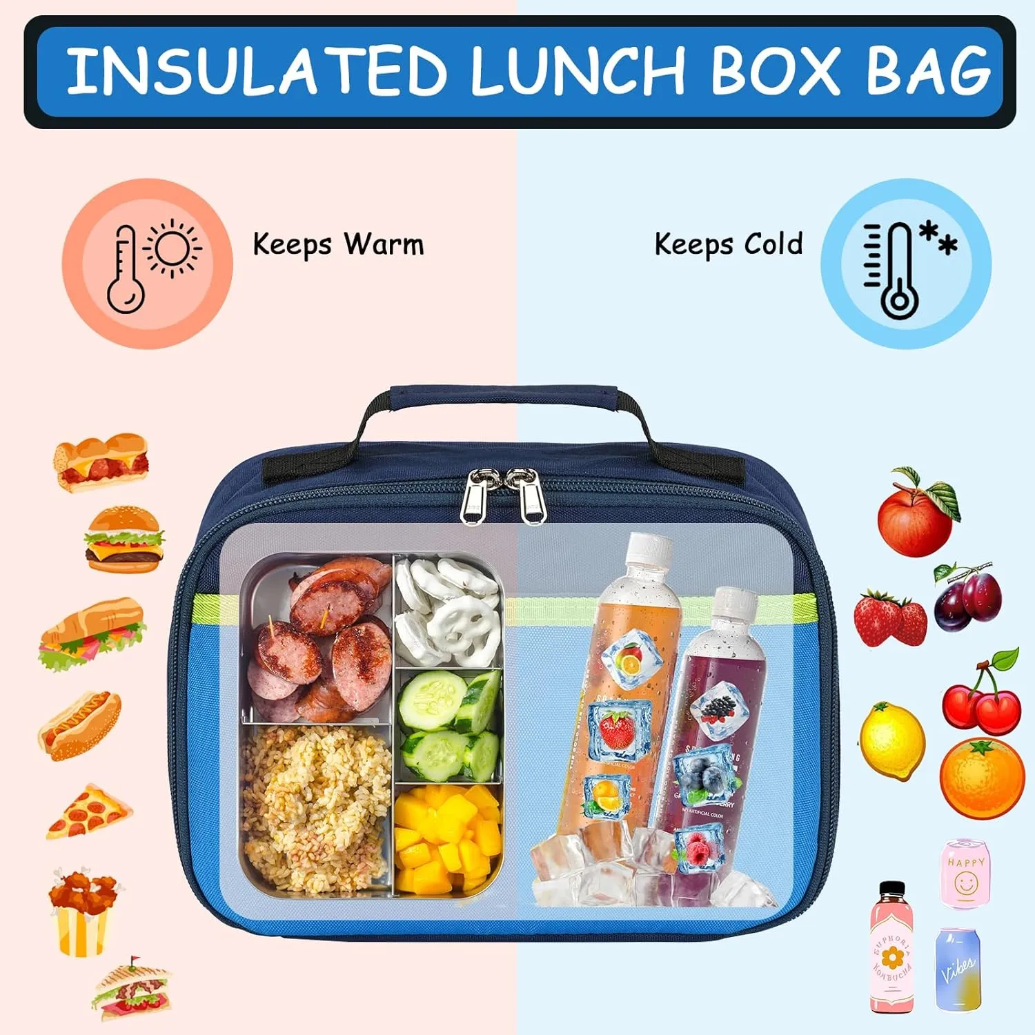 CAMTOP Backpack for Girls Boys Kids School Backpack with Lunch Box Preschool Kindergarten BookBag Set