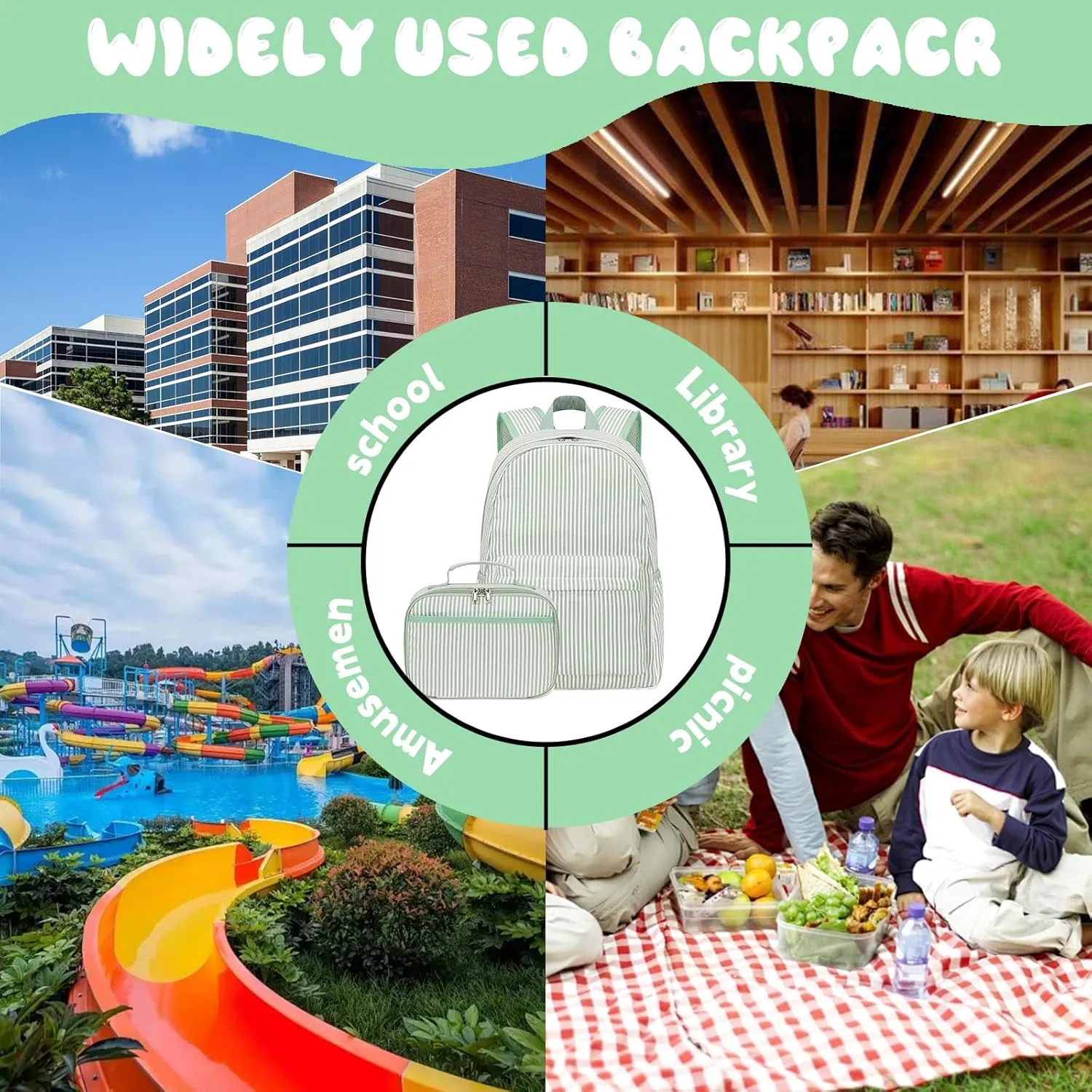 CAMTOP Backpack for Girls Boys Kids School Backpack with Lunch Box Preschool Kindergarten BookBag Set
