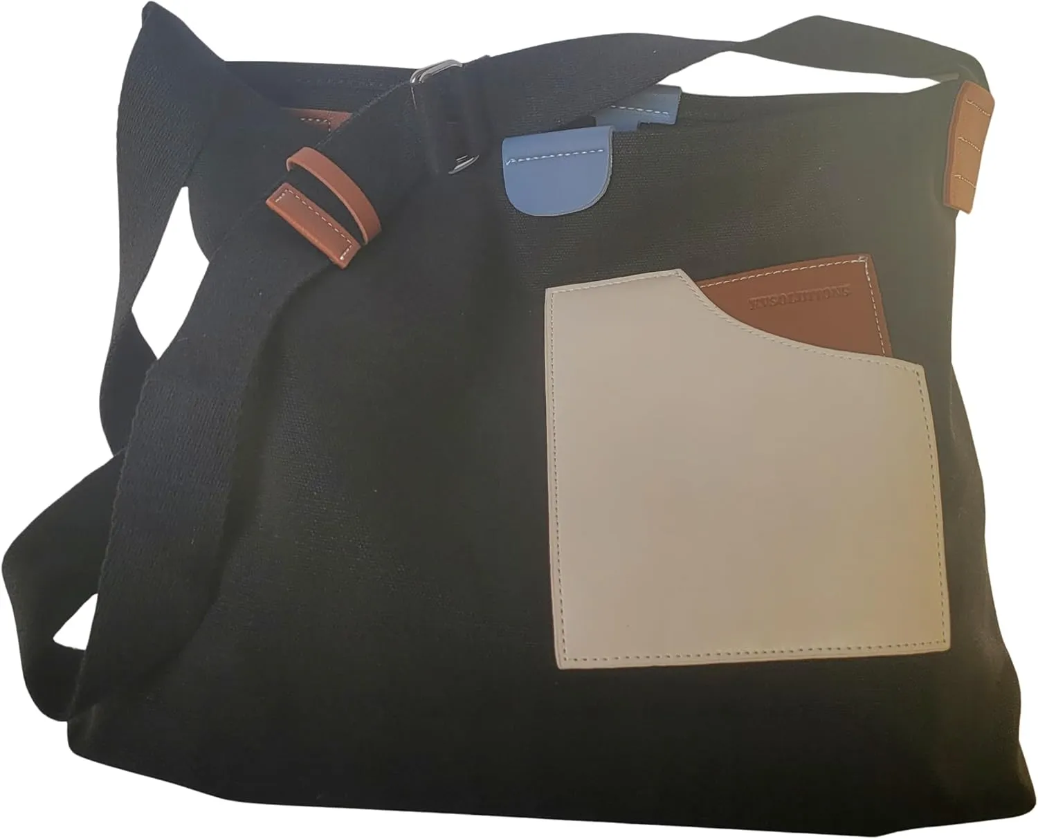 Canvas Tote Bag Women Messenger Crossbody Large Capacity Daily Work Casual Handles Pockets Handbags