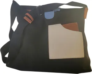 Canvas Tote Bag Women Messenger Crossbody Large Capacity Daily Work Casual Handles Pockets Handbags