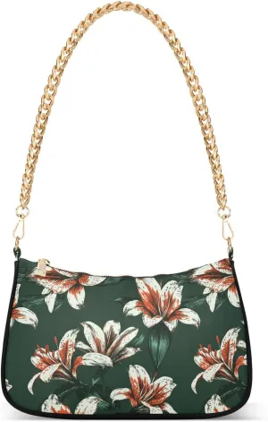 Carnival Lilies White Red trendy chain fashion shoulder bag hand bags for women for traveling