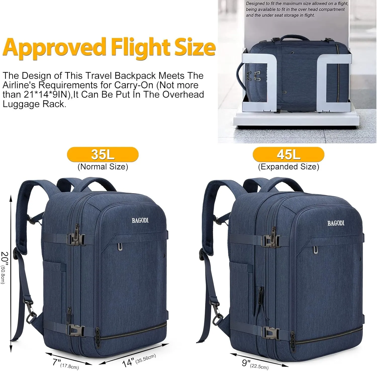 Carry On Backpack for Men Women,42L Flight Approved Travel Backpack with 4 Packing cubes,Expandable Water-resistant 17Inch Laptop Backpack,Casual Daypack Businless Weekend Hiking