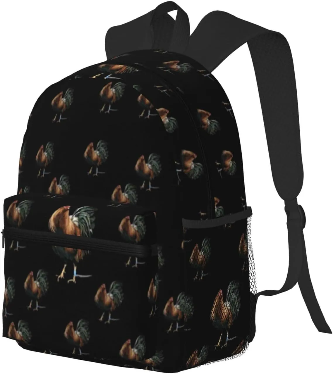 Cartoon Rooster Print Backpack 16 Inch Laptop Backpacks For Women Men Large Bags For Travel Hiking Camping Day Pack Outdoor Daypack