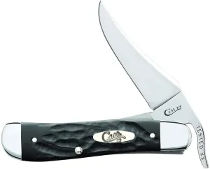 Case XX WR Pocket Knife Rough Black Jigged Synthetic Russlock Item #18224 - (61953L SS) - Length Closed: 4 1/4 Inches …
