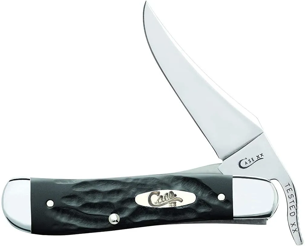 Case XX WR Pocket Knife Rough Black Jigged Synthetic Russlock Item #18224 - (61953L SS) - Length Closed: 4 1/4 Inches …