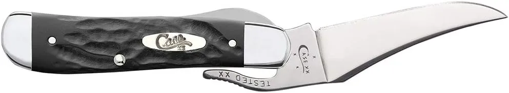 Case XX WR Pocket Knife Rough Black Jigged Synthetic Russlock Item #18224 - (61953L SS) - Length Closed: 4 1/4 Inches …