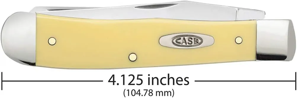 Case XX WR Pocket Knife Yellow Synthetic Trapper Item #80161 - (4254 SS) - Length Closed: 4 1/8 Inches