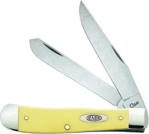 Case XX WR Pocket Knife Yellow Synthetic Trapper Item #80161 - (4254 SS) - Length Closed: 4 1/8 Inches
