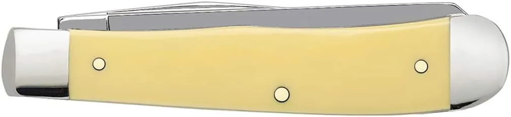 Case XX WR Pocket Knife Yellow Synthetic Trapper Item #80161 - (4254 SS) - Length Closed: 4 1/8 Inches