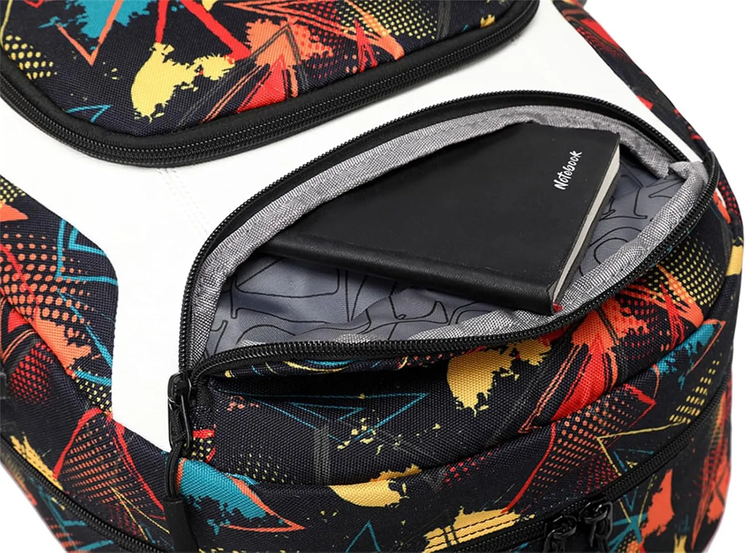Casual Sundrop and Moondrop Graphic Knapsack Travel Backpack Lightweight Wear Resistant Bookbag with USB Charging Port