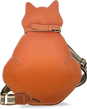 Cat Crossbody Handbag and Purses in Light Brown with Adjustable Strap and Trendy Style for She & He, Travel & Shoulder Bag
