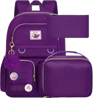 CCJPX Girls Backpack, 16 inch School Laptop Bag College Bookbag, Anti Theft Daypack for Teens Girls Students Women