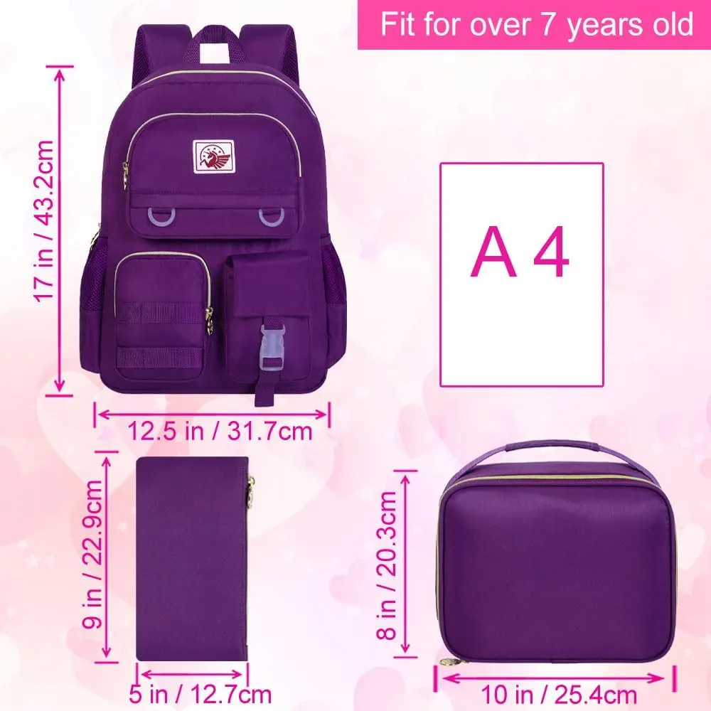 CCJPX Girls Backpack, 16 inch School Laptop Bag College Bookbag, Anti Theft Daypack for Teens Girls Students Women