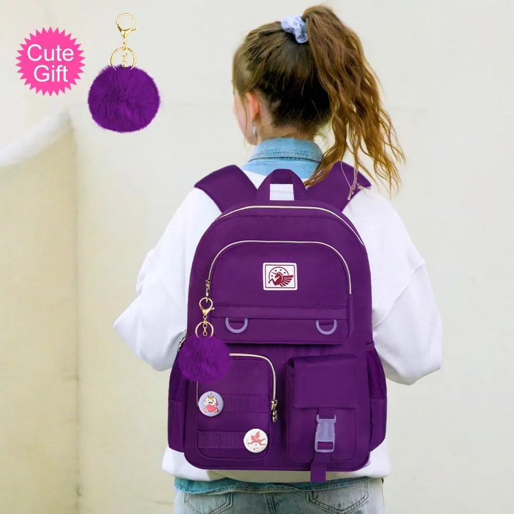 CCJPX Girls Backpack, 16 inch School Laptop Bag College Bookbag, Anti Theft Daypack for Teens Girls Students Women