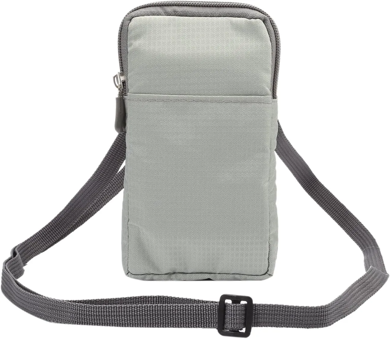 Cell Phone Belt Clip Bag Men, Cell Phone Shoulder Holster, 6.0" Outdoor Travel Vertical Phone Holster Waist Pouch Cellphone Shoulder Messenger Bag Zipper Wallet Phone Holder with Belt Loop Carabiner