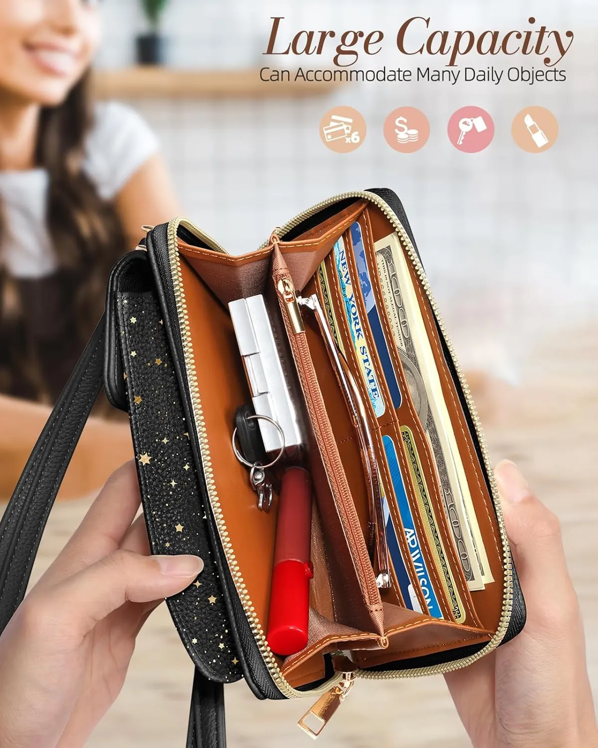 Cell Phone Purse Crossbody Bags for Women - Cute Design Leather Cellphone Bag Small Wallet Purses with Strap