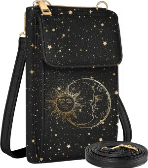 Cell Phone Purse Crossbody Bags for Women - Cute Design Leather Cellphone Bag Small Wallet Purses with Strap