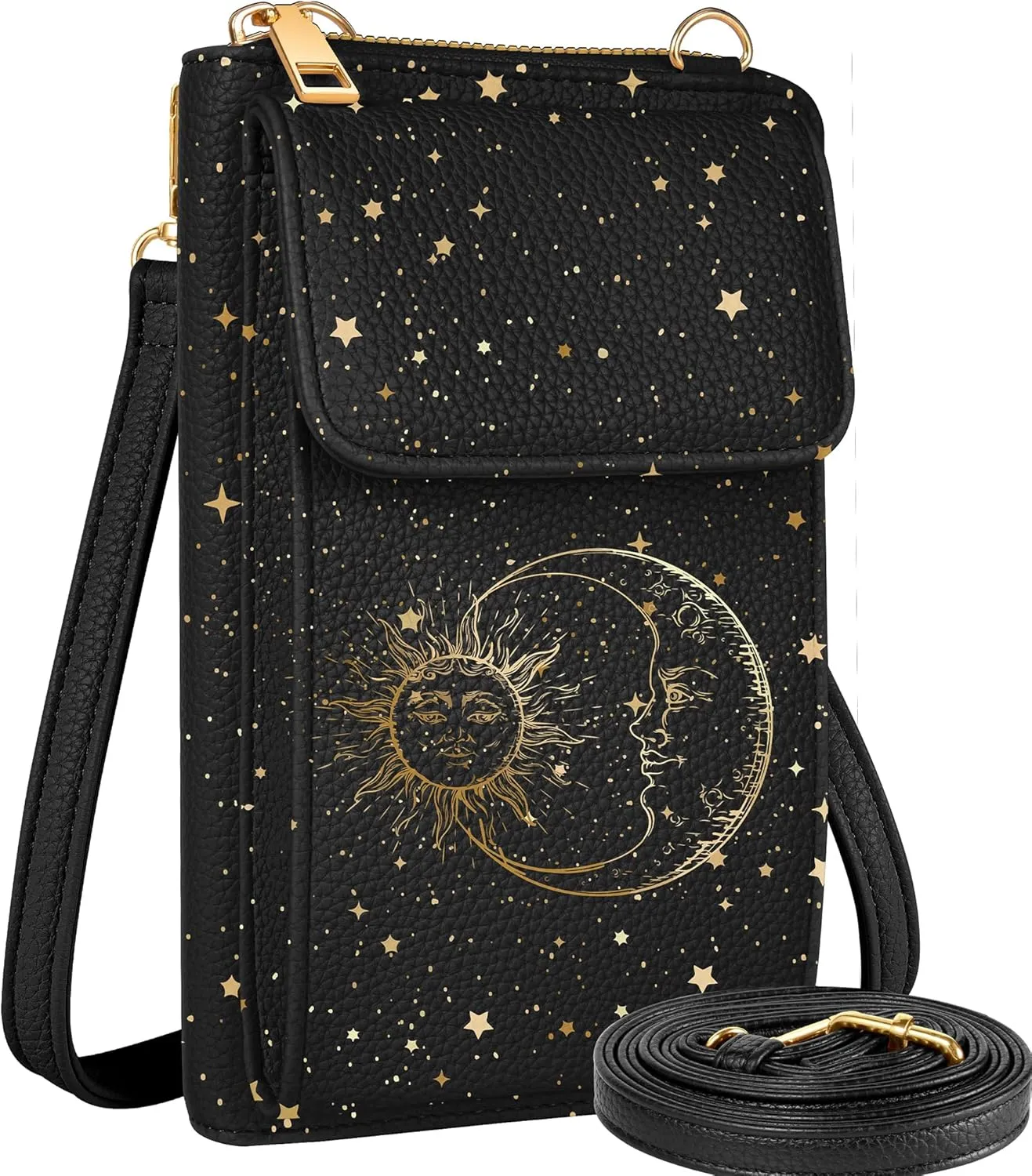 Cell Phone Purse Crossbody Bags for Women - Cute Design Leather Cellphone Bag Small Wallet Purses with Strap