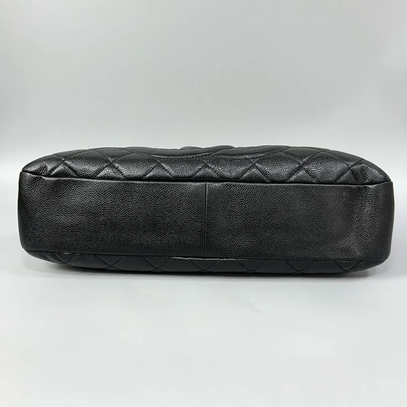 Chanel Quilted Leather Black Tote Bag XJ10922