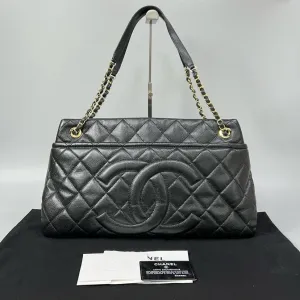 Chanel Quilted Leather Black Tote Bag XJ10922