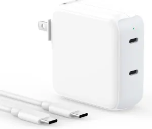 Charger for MacBook Air MacBook Pro 13 14 15 16 inch 2024 2023 2022 2021 2020 2019, M1 M2 M3, iPad Pro Air Mini, iPhone 15 Pro Max Plus, 67W Dual Port USB C Power Adapter, 6.6FT USB-C Charging Cable