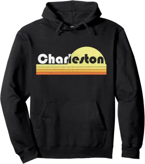 Charleston SC South Carolina Vintage Retro Beach Surf Gift Pullover Hoodie