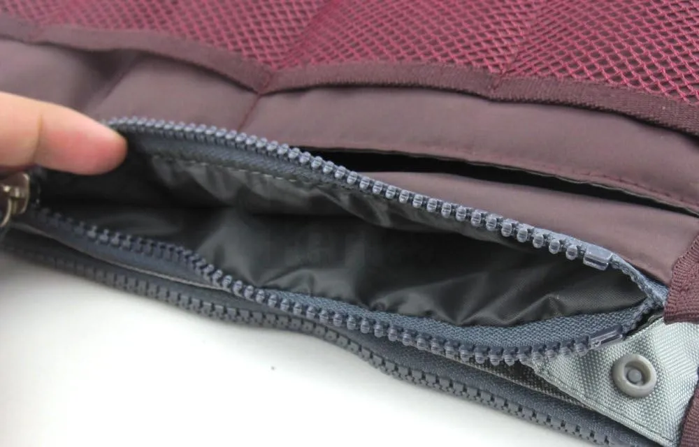 Chelsy Purse Organizer Insert with Handles & 13 Pockets - 3 Sizes (Burgundy, Medium)