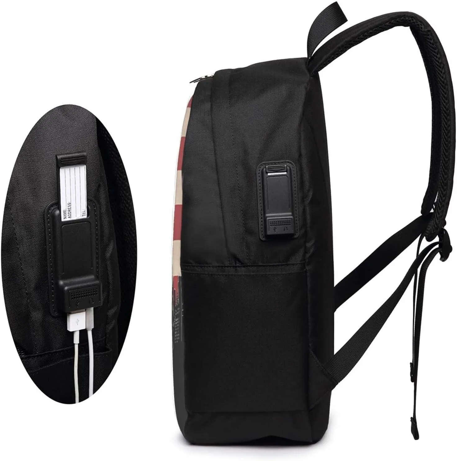 Chicago Illinois Skyline Flag Laptop Backpacks Travel Backpack Casual Business Daypack Sport Rucksack Computer Bag Fits up to 17 Inch Notebook with USB Port