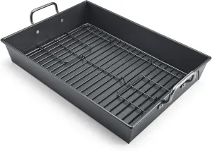 Chicago Metallic Professional Non-Stick Roaster with Handles and Non-Stick Rack, 17-Inch-by-12-Inch