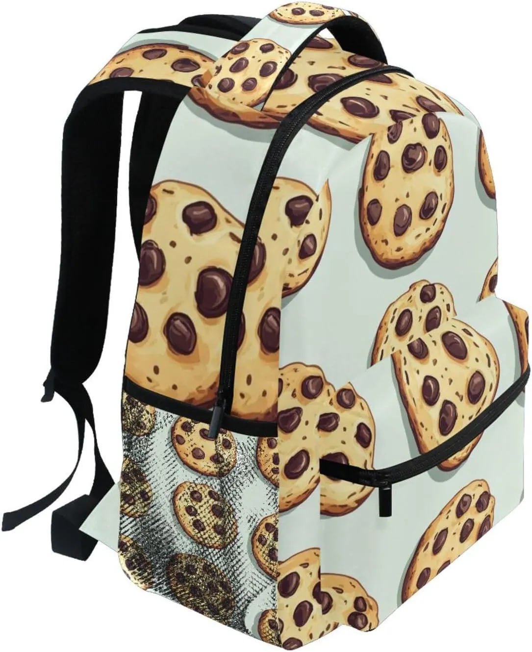 Chocolate Chip Cookies Boys Girls Kids School Backpacks Bookbag, School Bag Travel Backpack Daypack