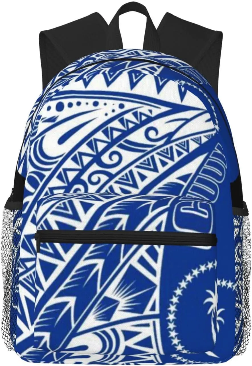 Chuuk Polynesian Pattern Luxury Backpack 16 Inch Laptop Backpacks For Women Men Large Bags For Travel Hiking Camping Day Pack Outdoor Daypack