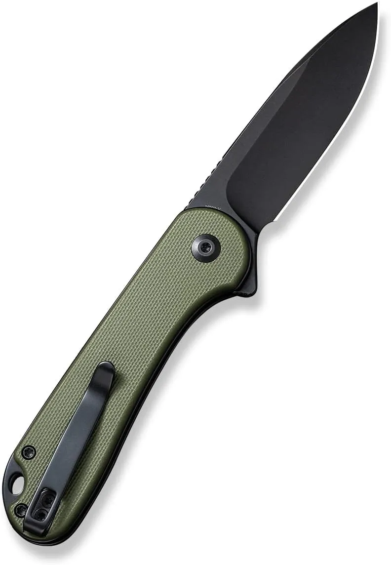 CIVIVI Elementum II Pocket Folding Knife, 2.96" Nitro-V Steel Blade G10 Handle Utility Knife with Deep Carry Pocket Clip for Camping Hiking Hunting C18062P-3