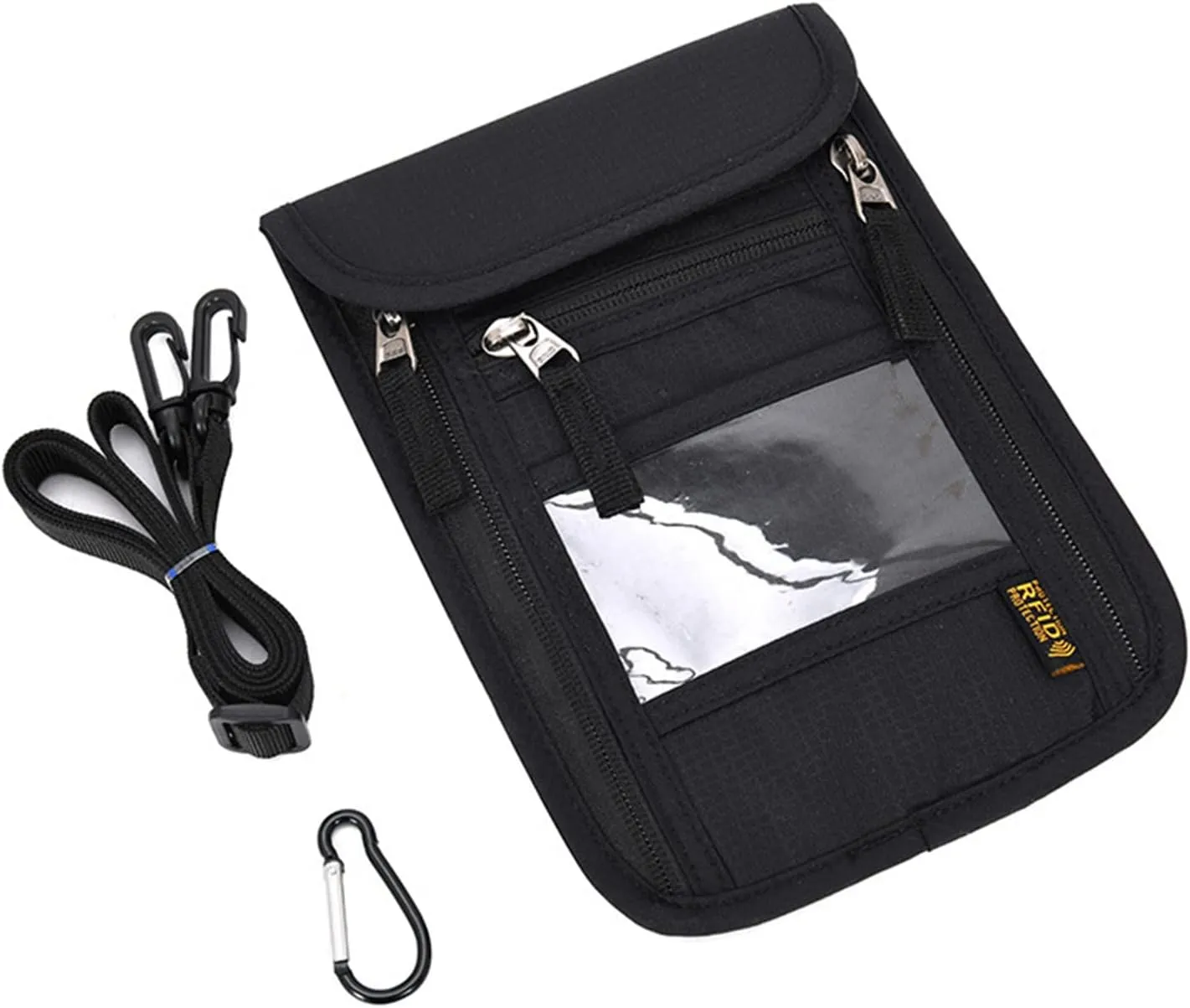 Clakllie Waterproof Travel Bags Adjustable Fashion Ideal Neck Bag Utility Phone Bag Passport Bag for Personal Items Credit Card,Purple