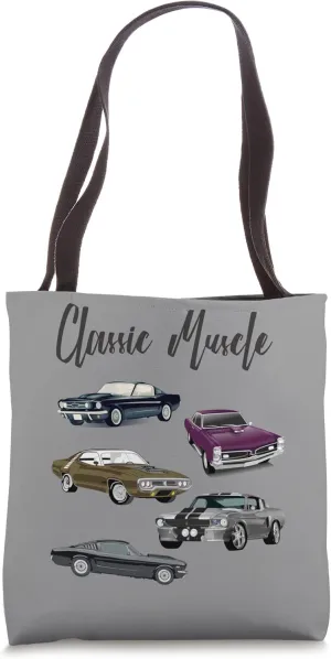 Classic Muscle Car Hot Rods Novelty Tote Bag