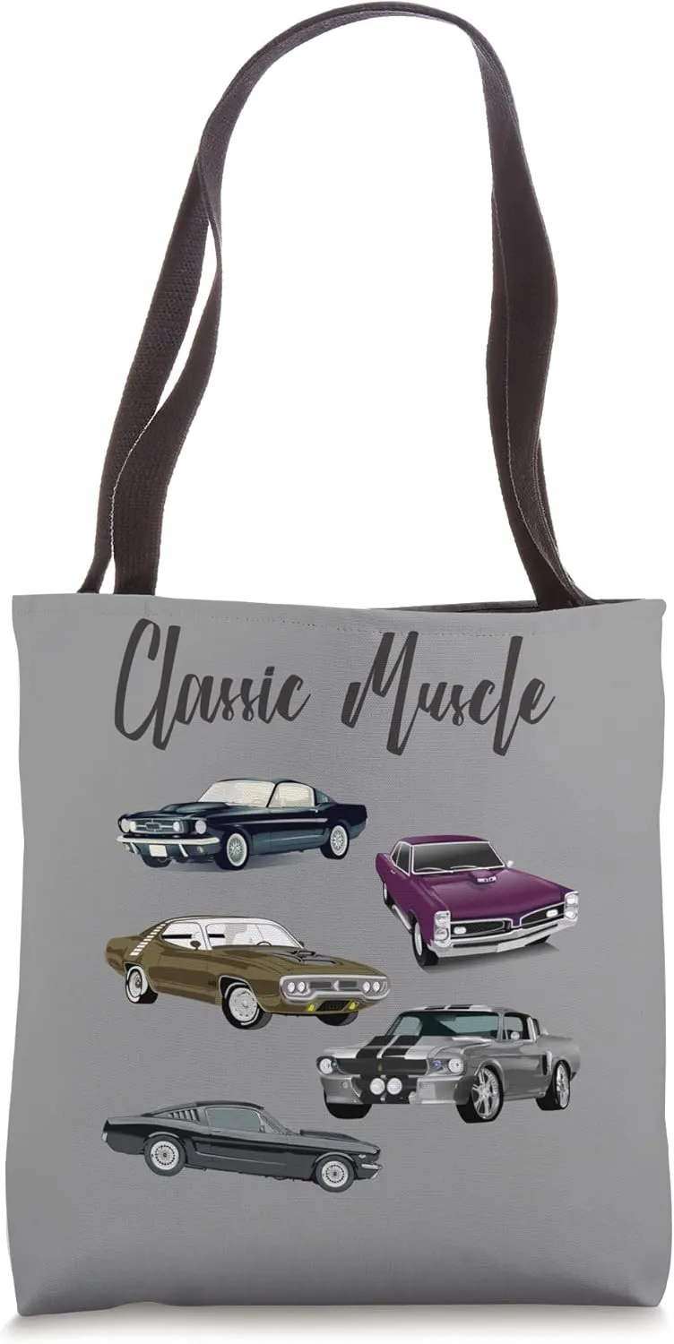 Classic Muscle Car Hot Rods Novelty Tote Bag