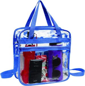 Clear Bag Stadium Approved Tote with Handles Double Zippers Adjustable Shoulder Straps Transparent for Men, Women and Kids
