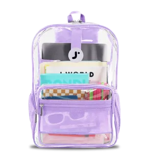 Clear Laptop Backpack in Digital Lavender