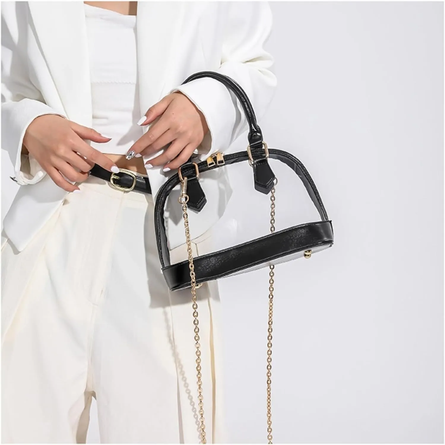 Clear Purse Stadium Approved Clear Crossbody Bag Shoulder Bag Women Handbag Purses Concerts Sports Events Festivals