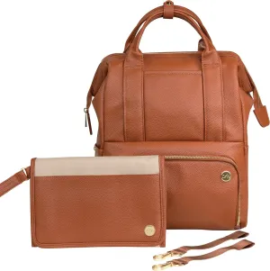 CleverMade Diaper Bag Backpack with Handles - Includes Changing Pad & Stroller Straps