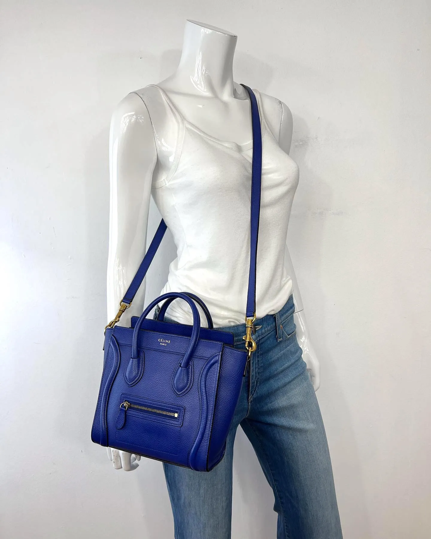 CÉLINE DRUMMED CALFSKIN  NANO BAG