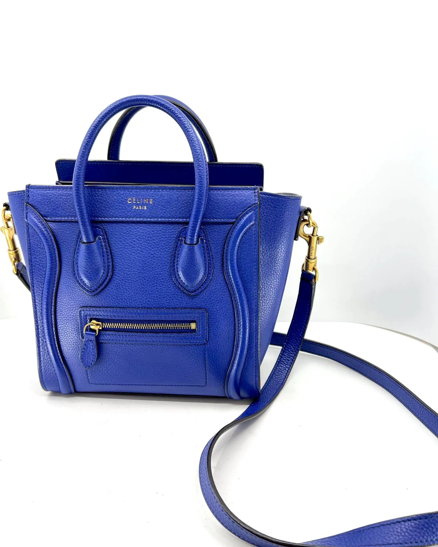 CÉLINE DRUMMED CALFSKIN  NANO BAG