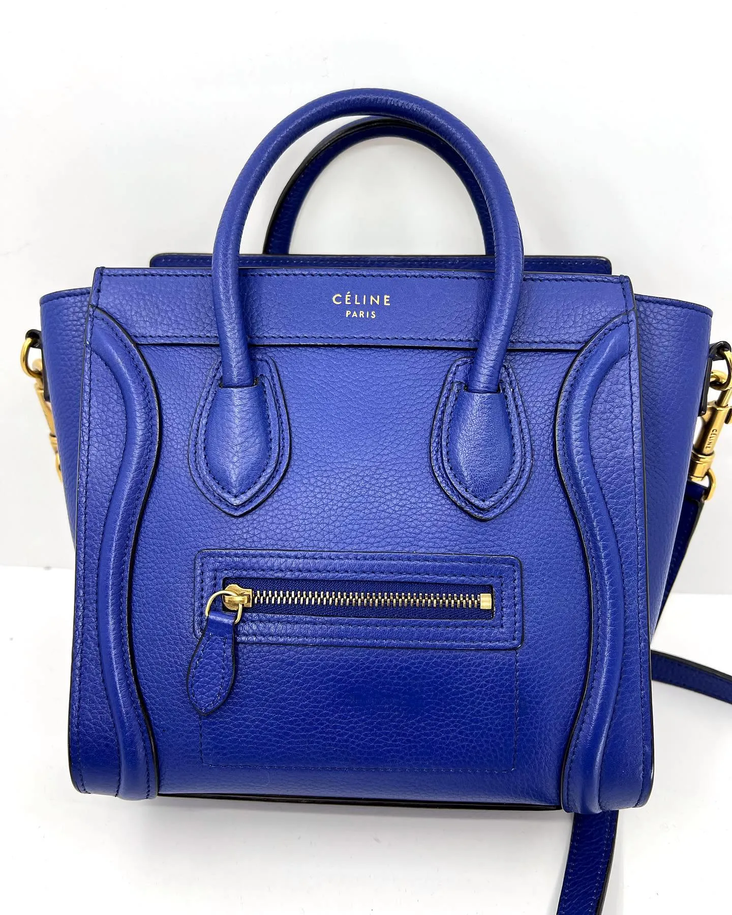 CÉLINE DRUMMED CALFSKIN  NANO BAG